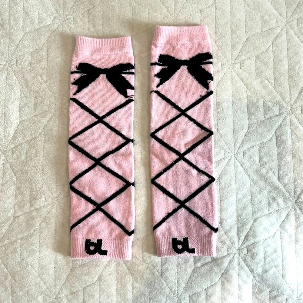 Baby girl, dressy, legwarmers, pink bow